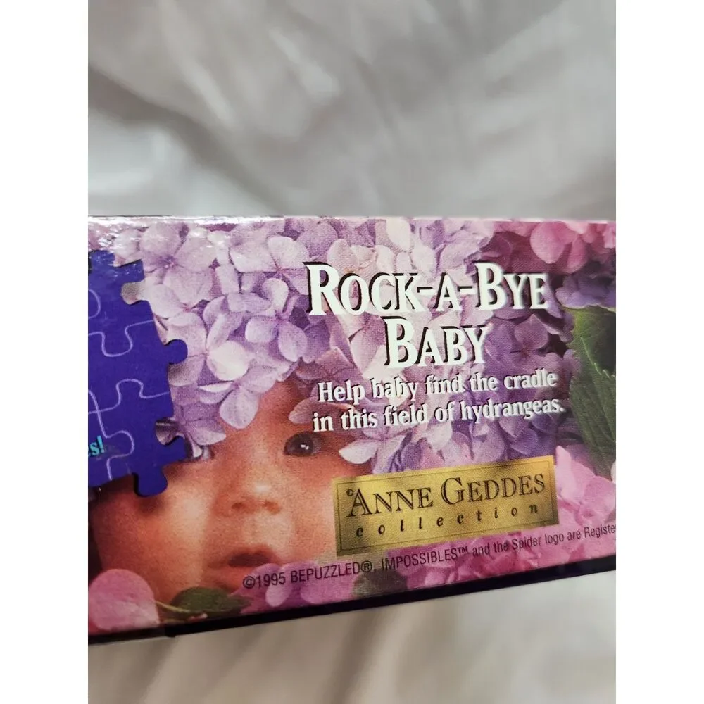 1995 BEPUZZLED Impossibles Puzzle Rock-A-Bye Baby – Anne Geddes 750+5 Pieces